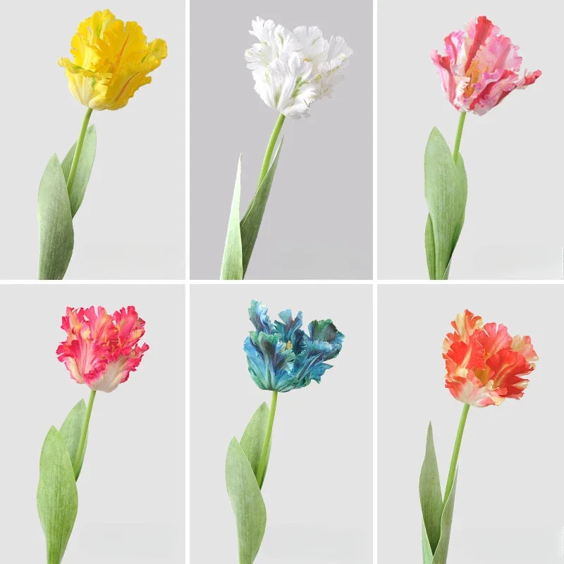 Plant Parenthood - Fleur artificielle perroquet tulipe 69CM, Texture